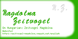 magdolna zeitvogel business card